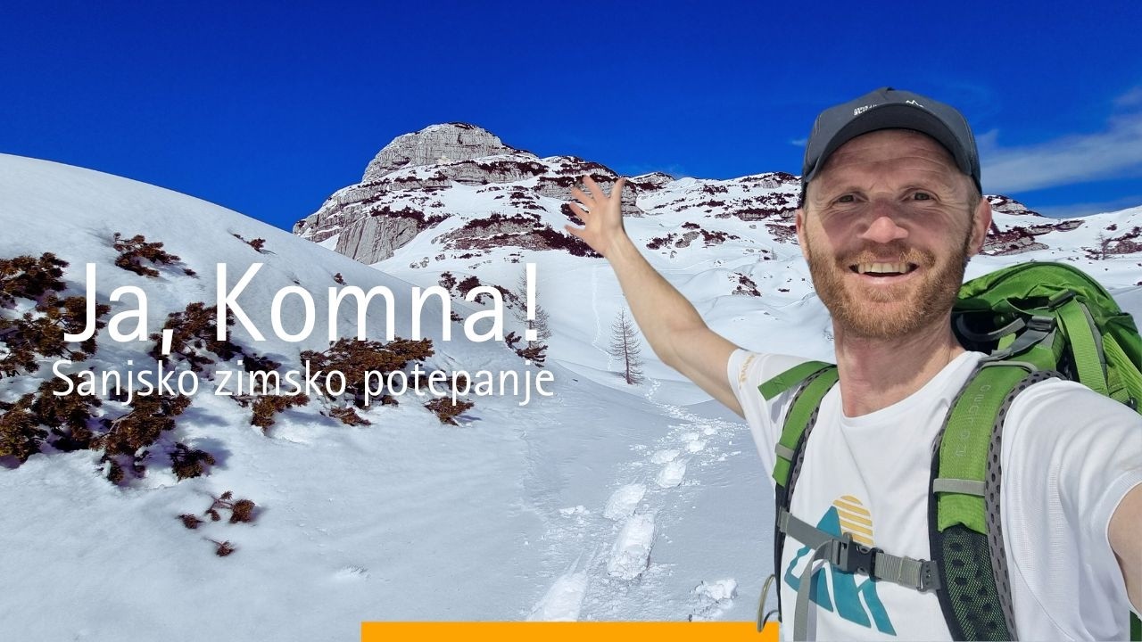 Zimska idila na Komni in gaženje na Kal, najniži dvatisočak v Julijcih