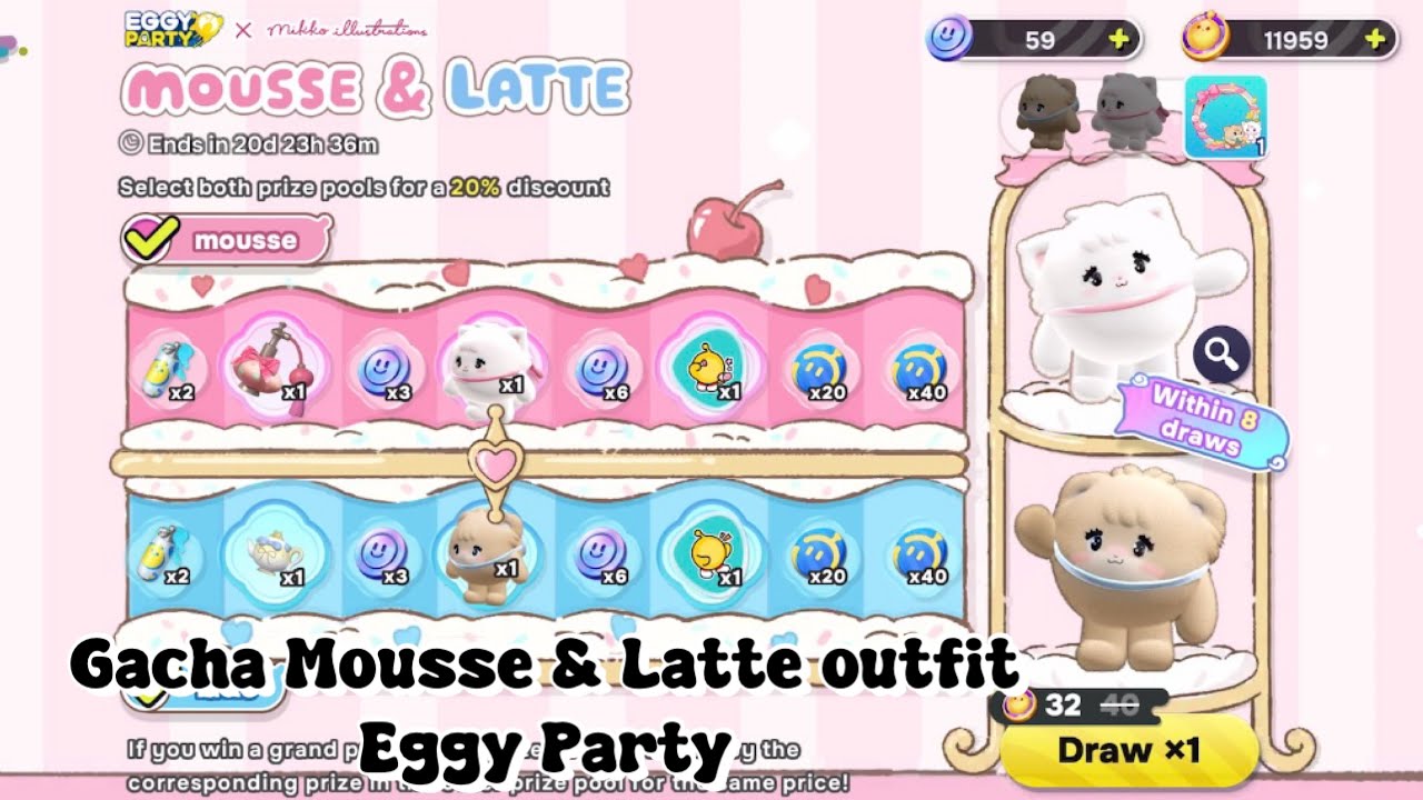 Gacha Mousse & Latte outfit - Eggy Party