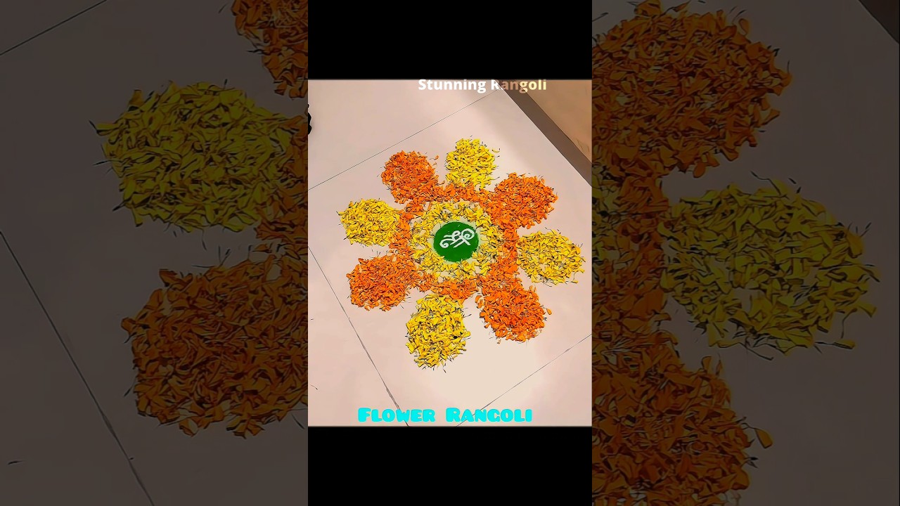 Elegant & Easy DIY Floral Rangoli Design for Diwali 😍✨🌈
