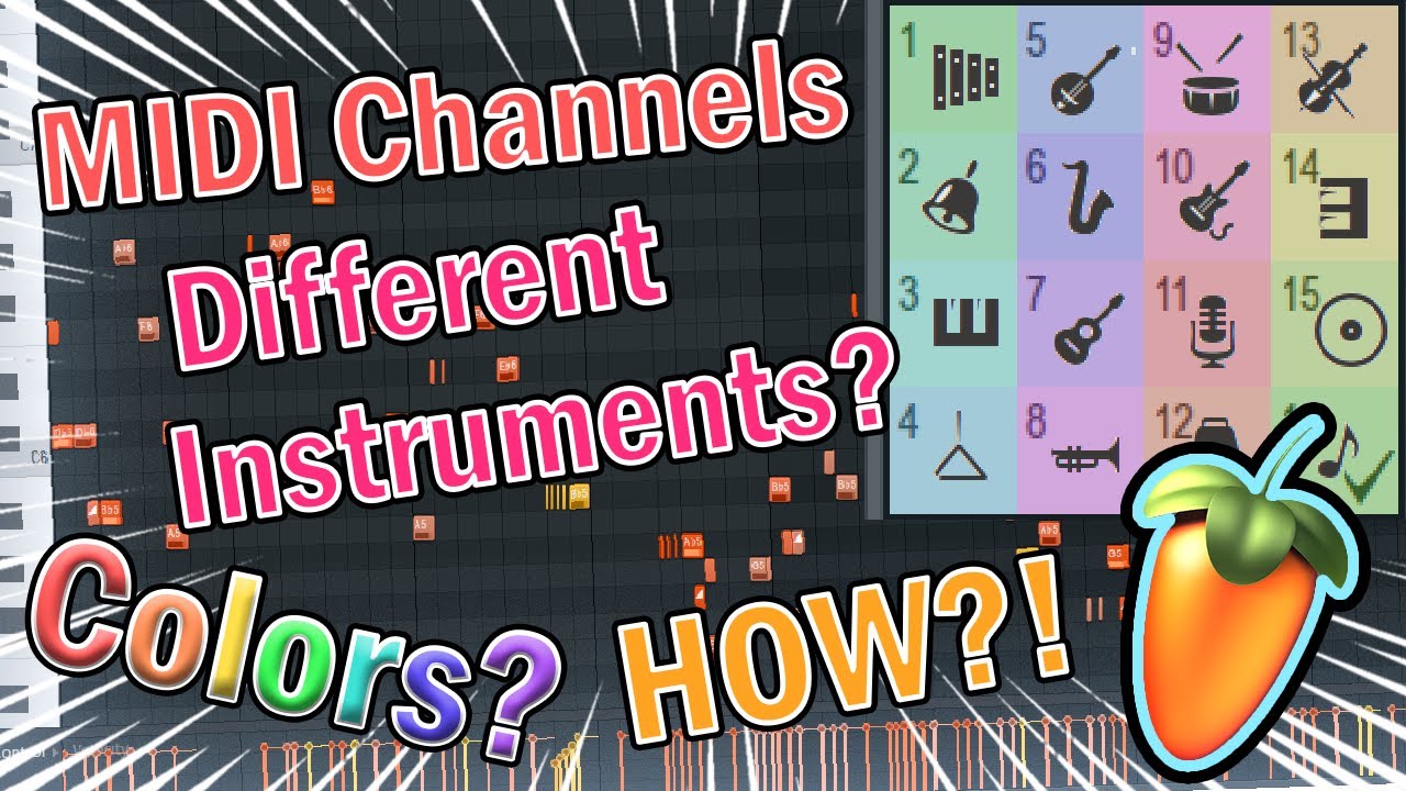 how to use midi channels for different instruments? midi channels explained