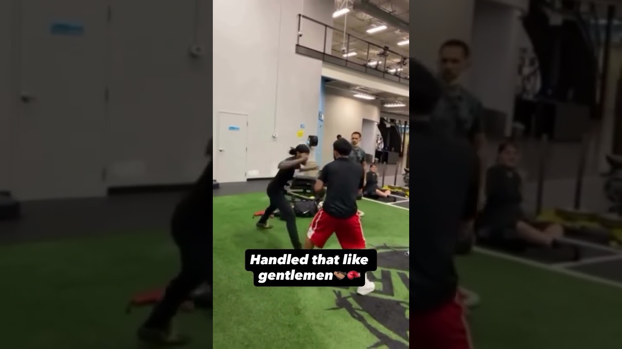 A technical fight at the gym ends respectfully between these gentlemen