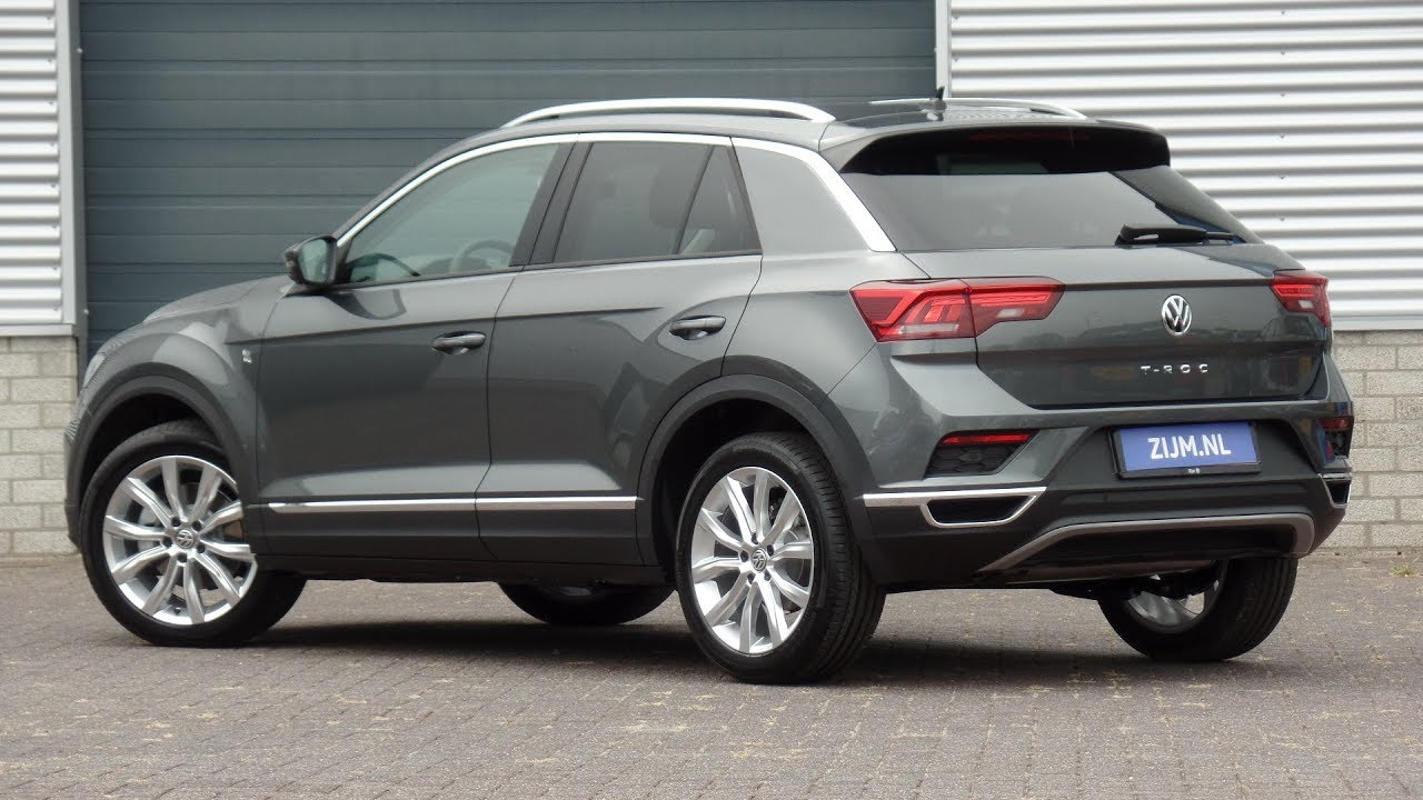 Volkswagen NEW T-roc Sport  2018 Indium Grey 18 inch Grange Hill walk around & detail inside