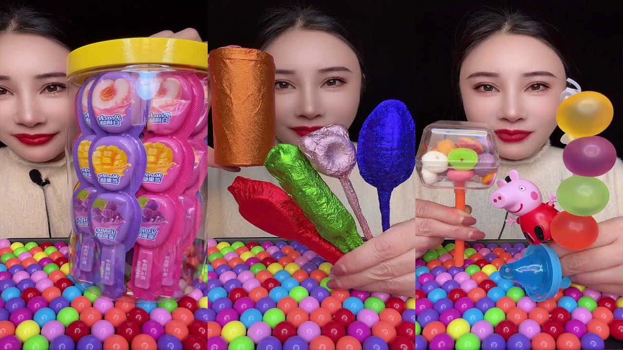 ASMR Конфеты 🍬 Игрушки принцессы 👑 Забавные очки 🤓 Фруктовое желе 🍇 Клубничные лакомства 🍓 EP431
