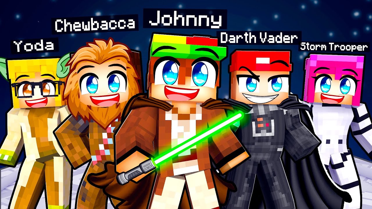 Having a STAR WARS FAMILY in Minecraft!