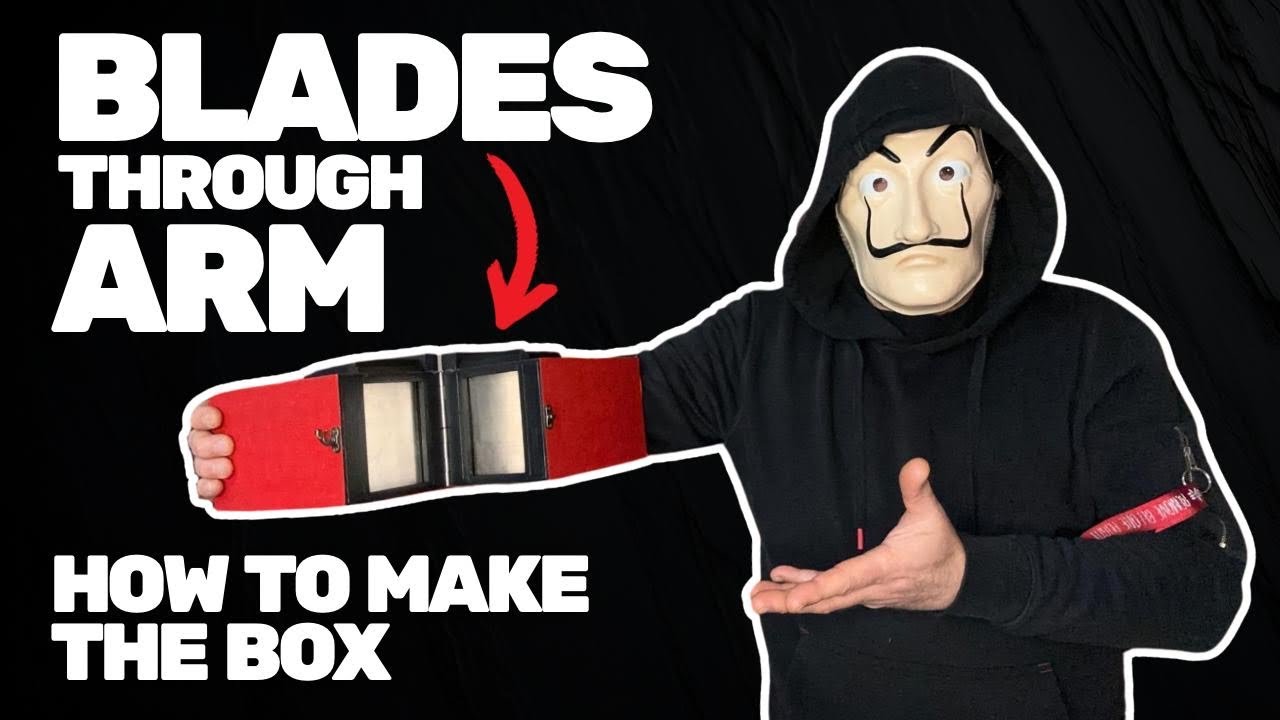 BLADES THRU ARM MAGIC TRICK  TUTORIAL 🪄 How to Make the Box #trending #trend #magic #tricks