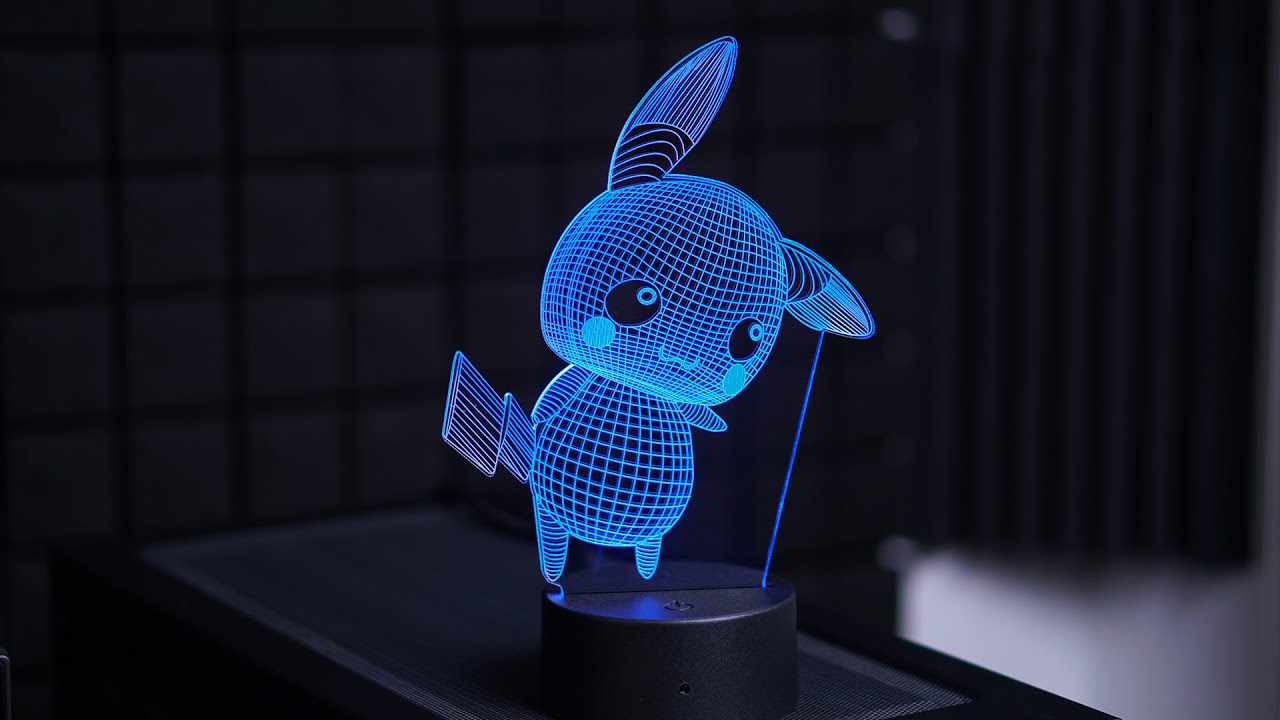 Lámpara 3D Pikachu - Lamptee