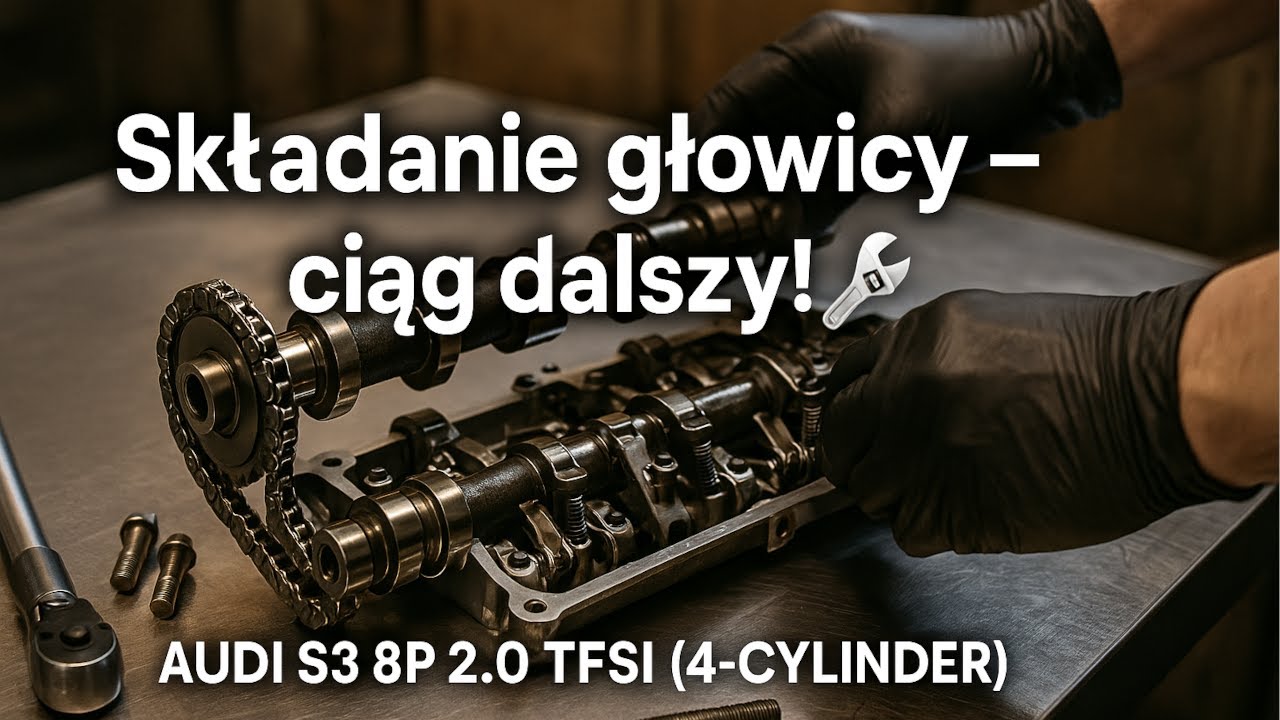 Odbudowuję Audi S3 8P – składam pokrywę wałków! Drugi odcinek składania głowicy kończę górę silnika💪