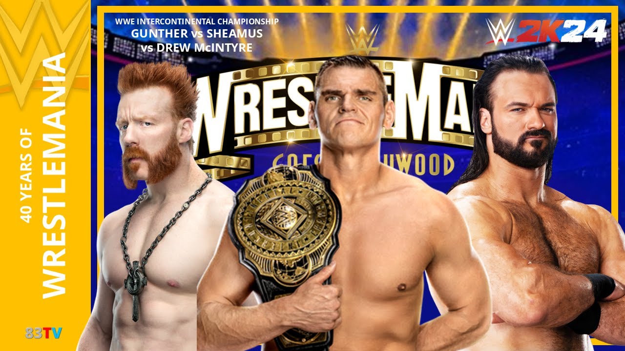 WRESTLEMANIA 39 - SHEAMUS Vs DREW McINTYRE Vs GUNTHER - WWE 2K24