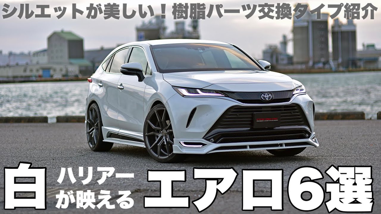 【ハリアー】白が映えるエアロ6選！シルエットが美しい樹脂パーツ交換タイプもまとめて紹介！