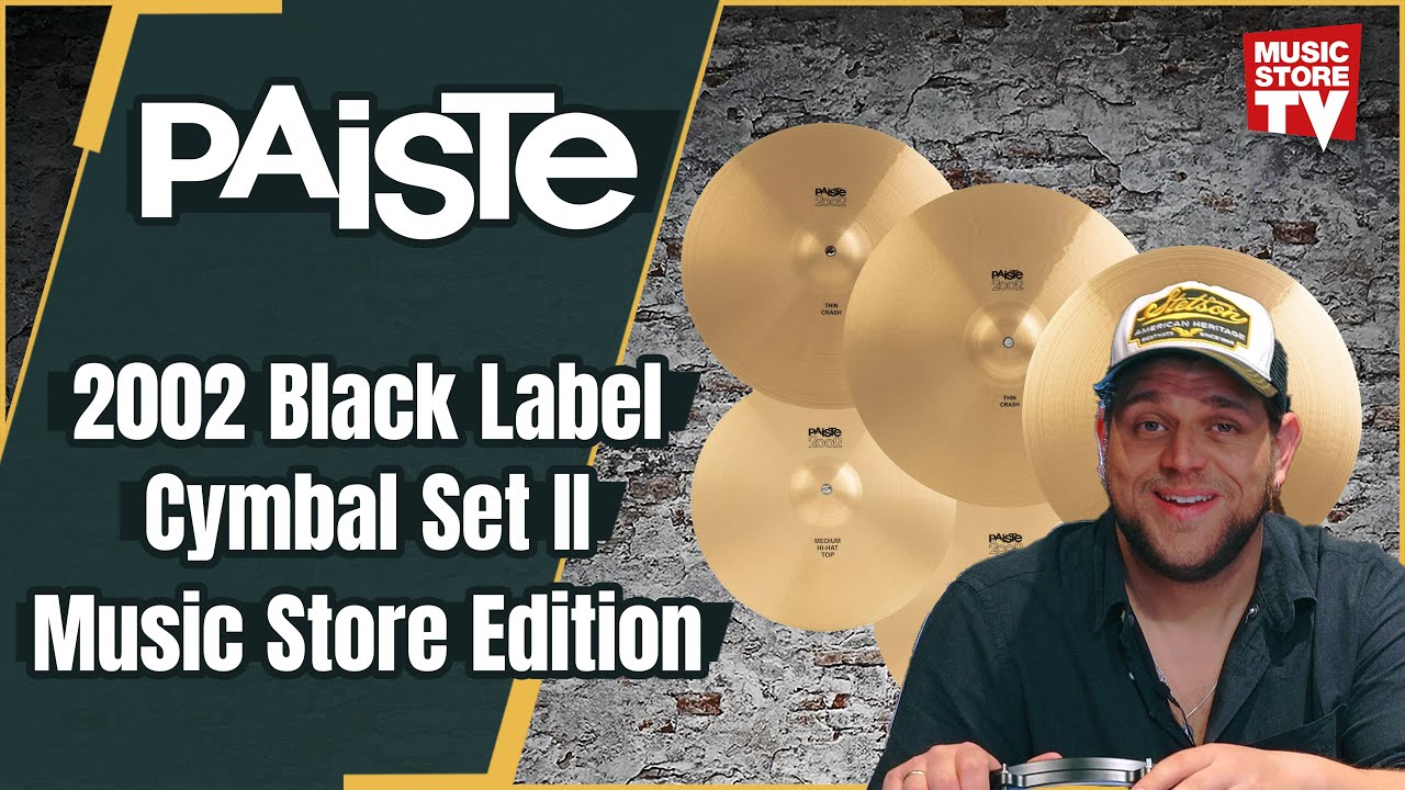 PAISTE 2002 Black Label Cymbal Set II MUSIC STORE EDITION