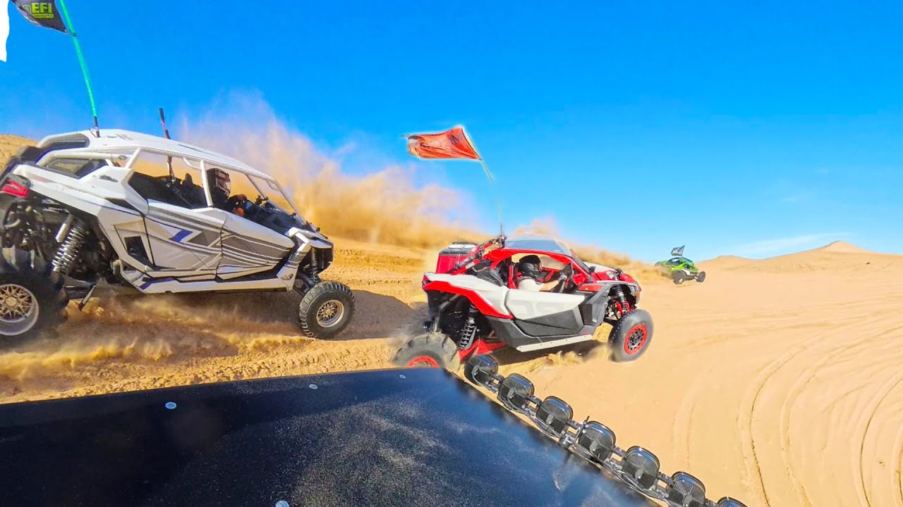 Лучшая гонка по дюнам Глэмиса! Дрэг-рейсинг на песчаных трассах! Polaris Pro R, 3 песчаных автомо...