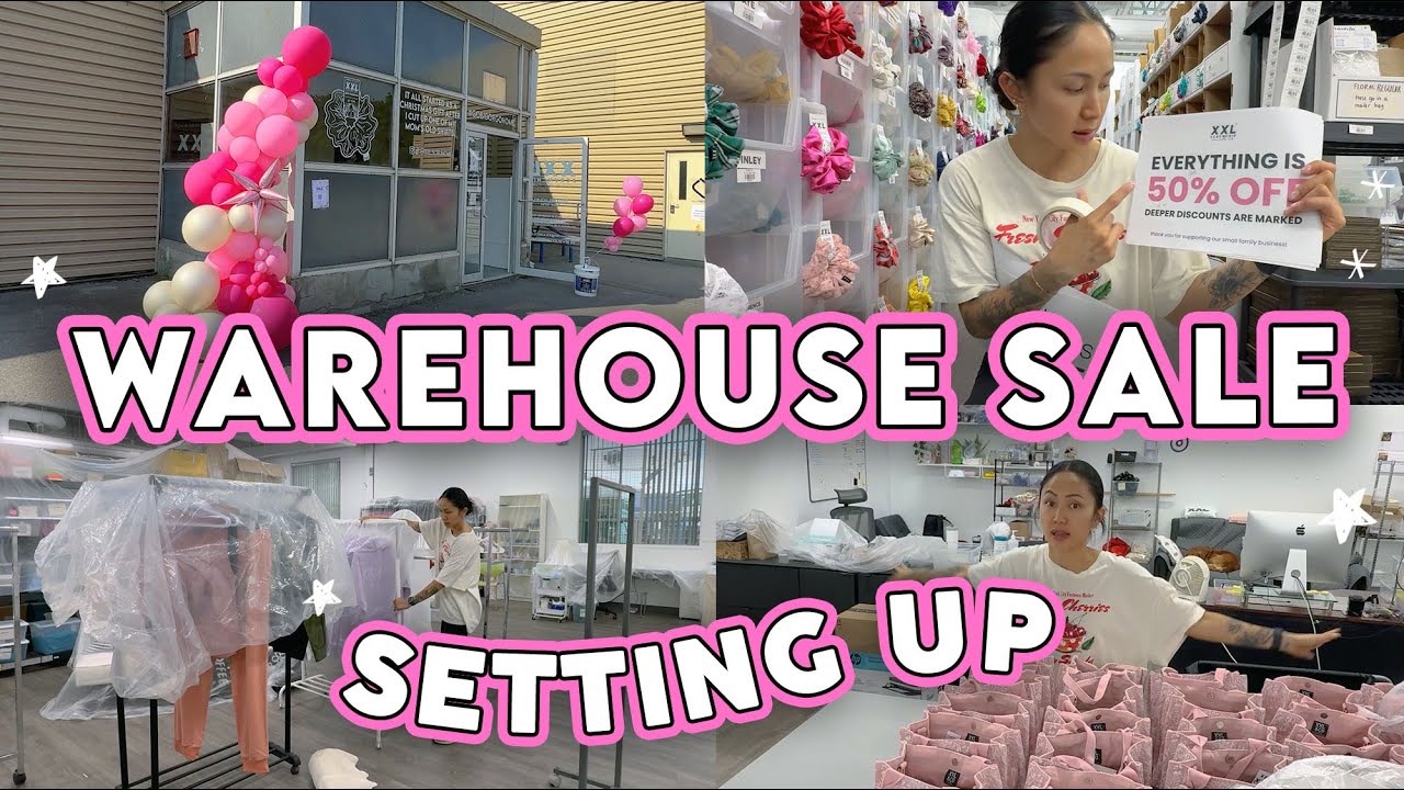 Setting Up An In-Person WAREHOUSE SALE PT 1 🩷 Small Business Diaries ✨ I hope people show up!