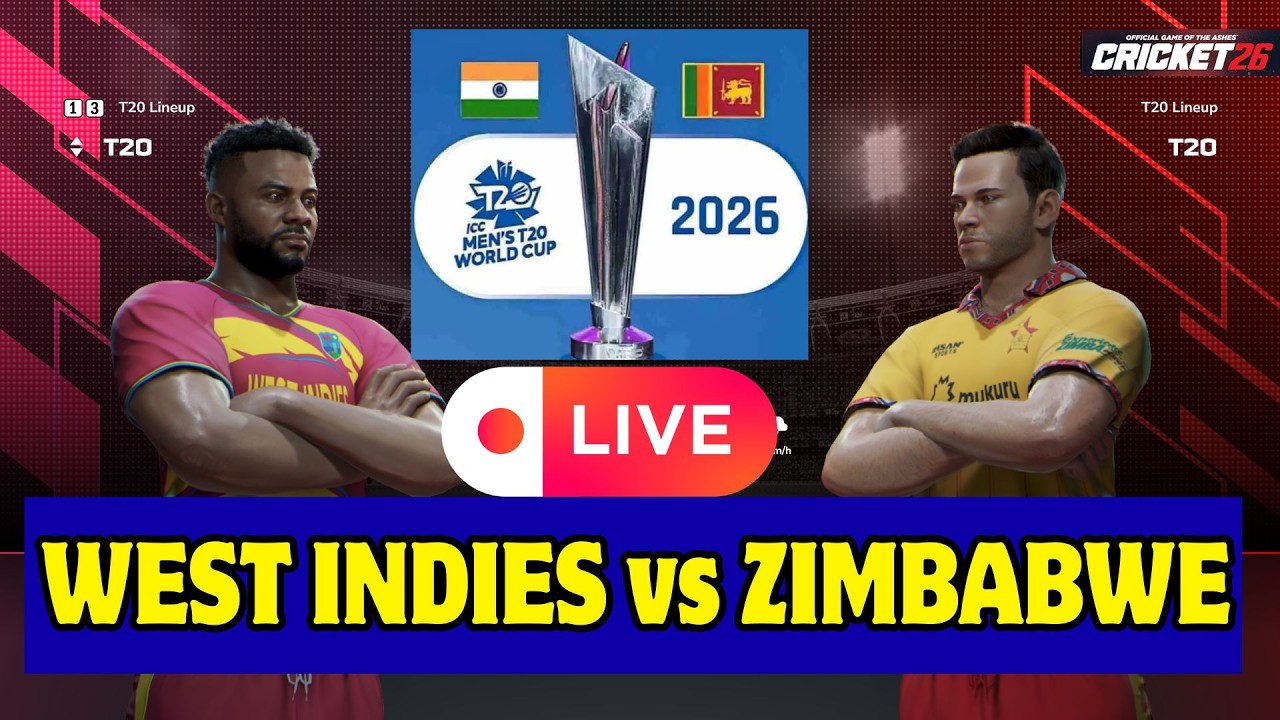 WEST INDIES vs ZIMBABWE | SUPER 8 MATCH 4 | T20 WORLD CUP 2026 | NTG | CRICKET LIVE | CRICKET 26