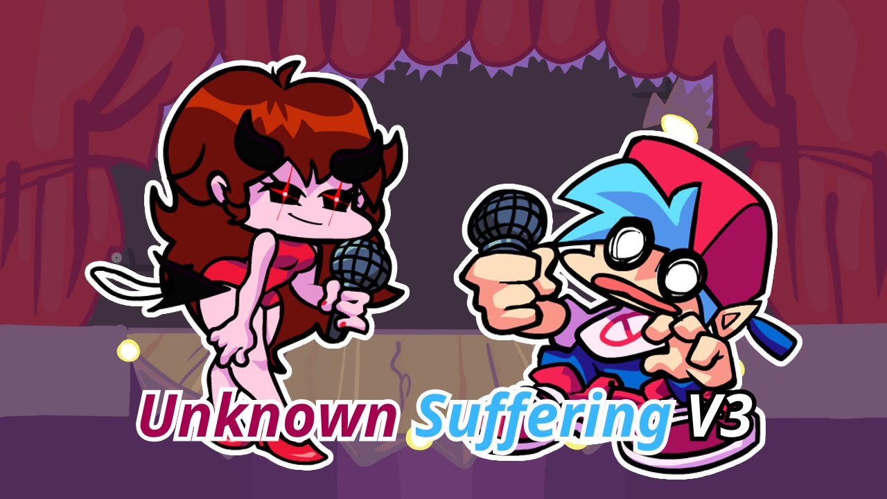 Unknown GF form?!!! (FNF Unknown Suffering V3 but it's GF (+ demon form) VS BF)