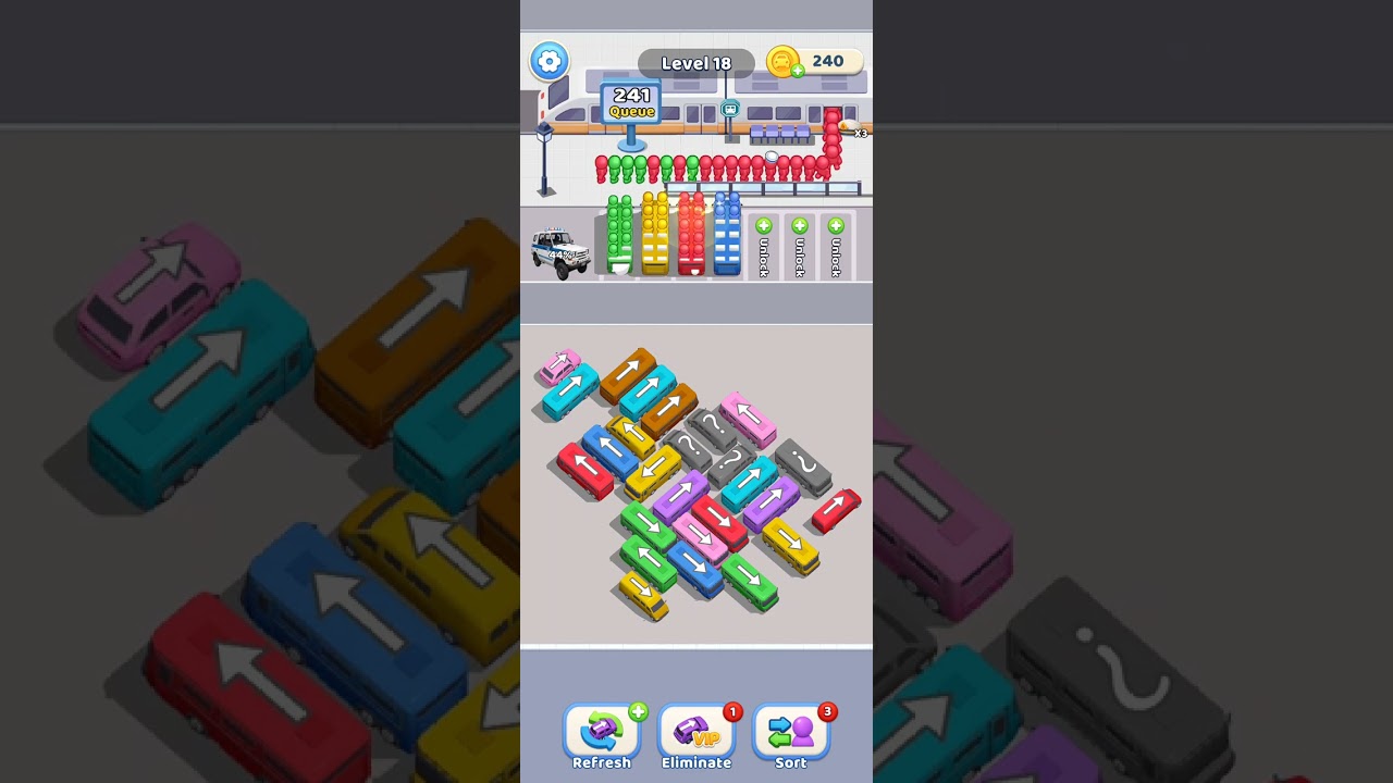 Car jam solver #level18#carjamsolver#carjam#trendinggame#multimaze#gamerkaki1999