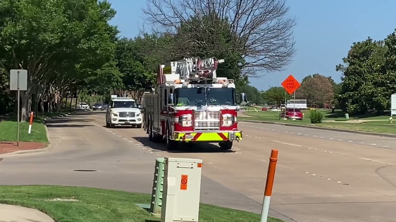 Plano Fire And Rescue Truck 4 Arriving On Scene