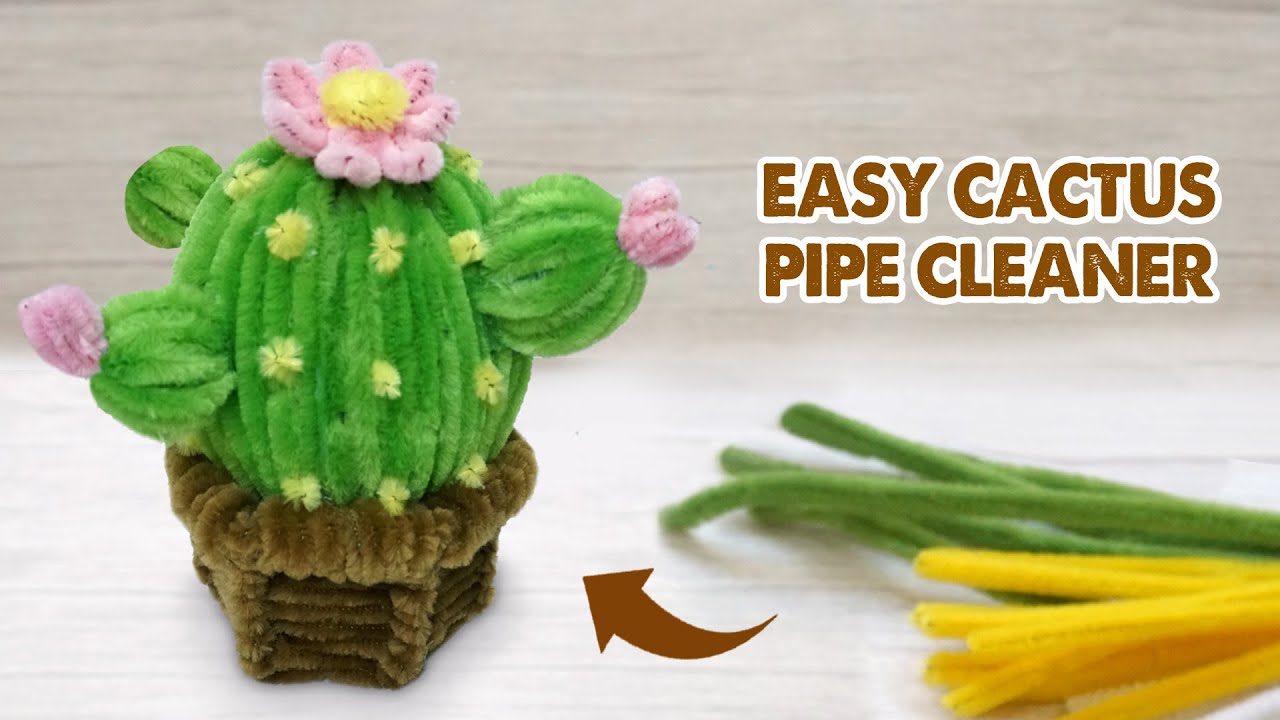 🌵 Easy Cactus Pipe Cleaners DIY | How to make Cactus out of Pipe Cleaner