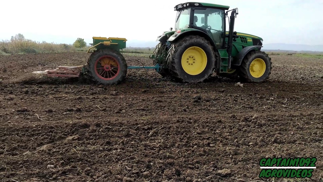 JOHN DEERE 6150R WITH GRAIN SEEDER REKOR - ΣΠΟΡΑ ΣΙΤΗΡΩΝ 2019