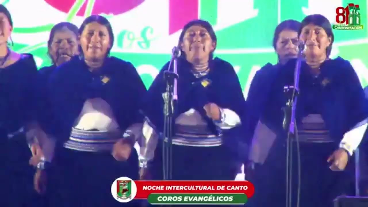 Noche Intercultural de Canto GAD Guamote Coro "Hijas de Sion" comunidad Sara Chupa