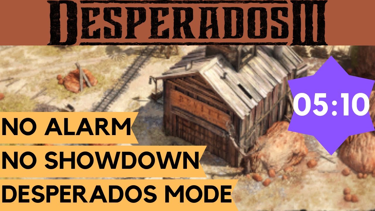 Desperados 3 Speedrun: Mission 11 - Devitt Goldmine [05:10] (Desperados Mode/No Alarm/No Showdown)