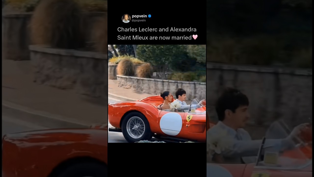 Charles Leclerc and Alexandra Saint Mleux are now married 🩷