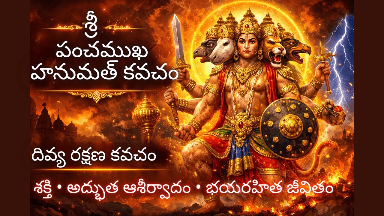 శ్రీ పంచముఖ హనుమత్ కవచం | దైవిక రక్షణ కవచం • శక్తి • నిర్భయత్వం