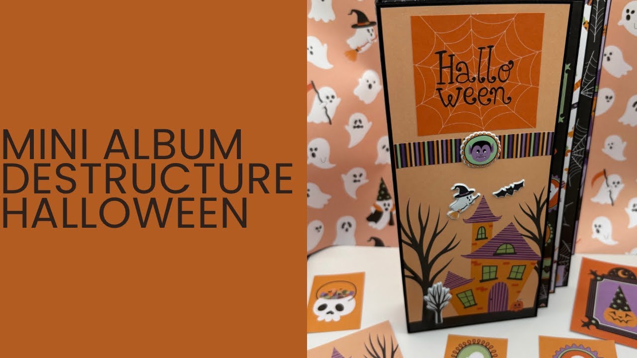 Tuto mini album déstructuré DT Custodeco #scrapbooking #tuto #halloween #minialbums 