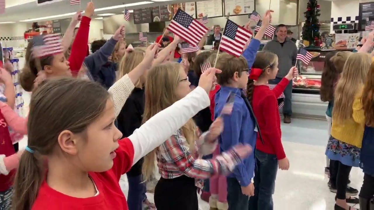 Mt. Pleasant's Harlan Elementary at Hy-Vee on Veterans' Day
