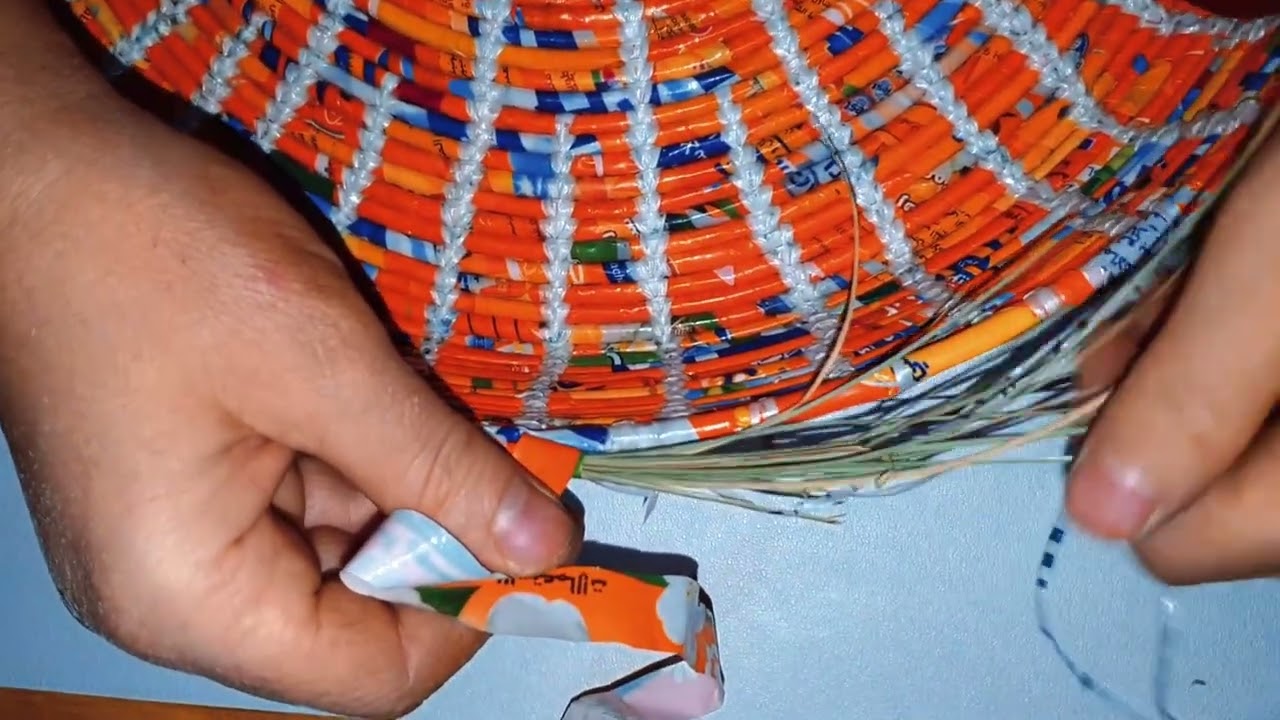 Upcycling Soap Bags into Esparto Grass Plates: Sustainable Crafting Redefined