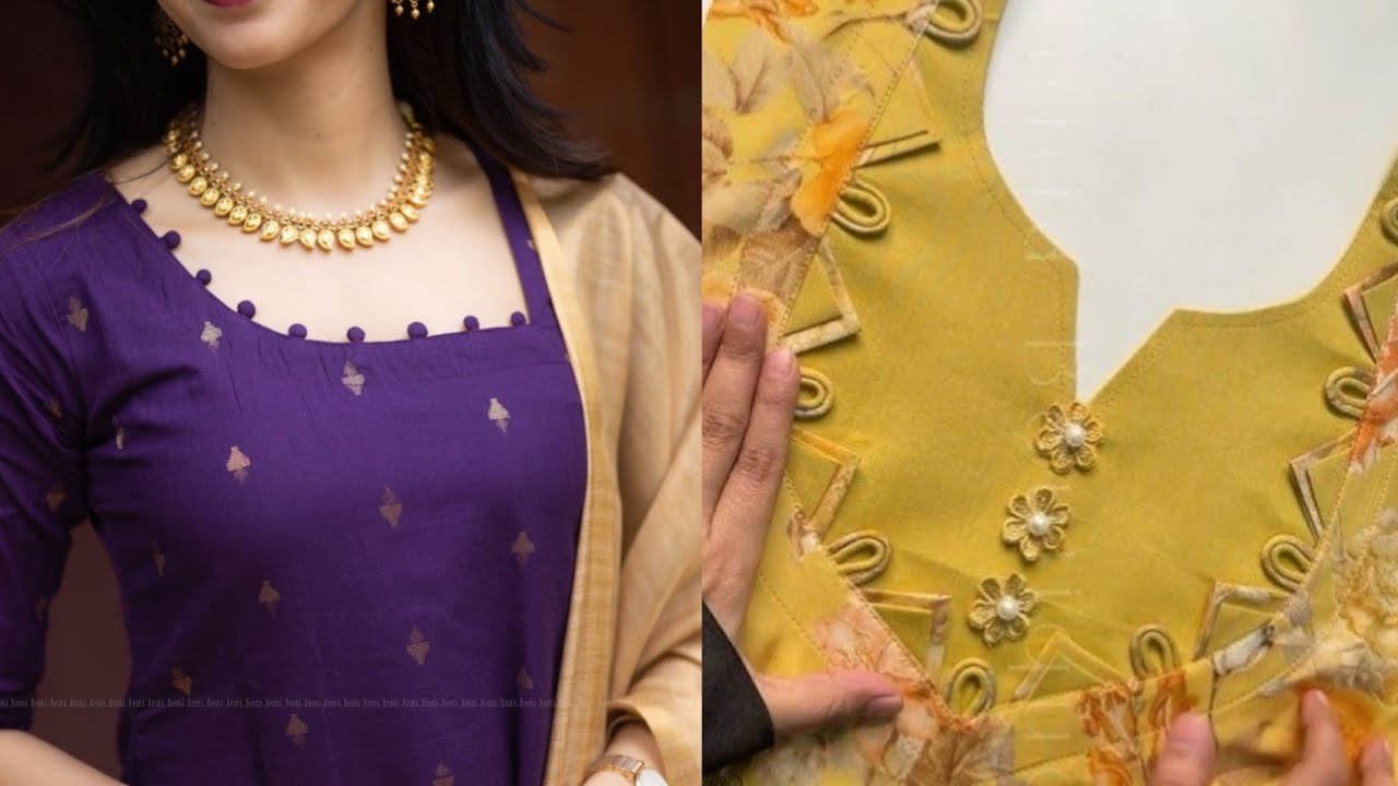 Neck design ideas for girls in Eid Al fiter 🤩😍😊