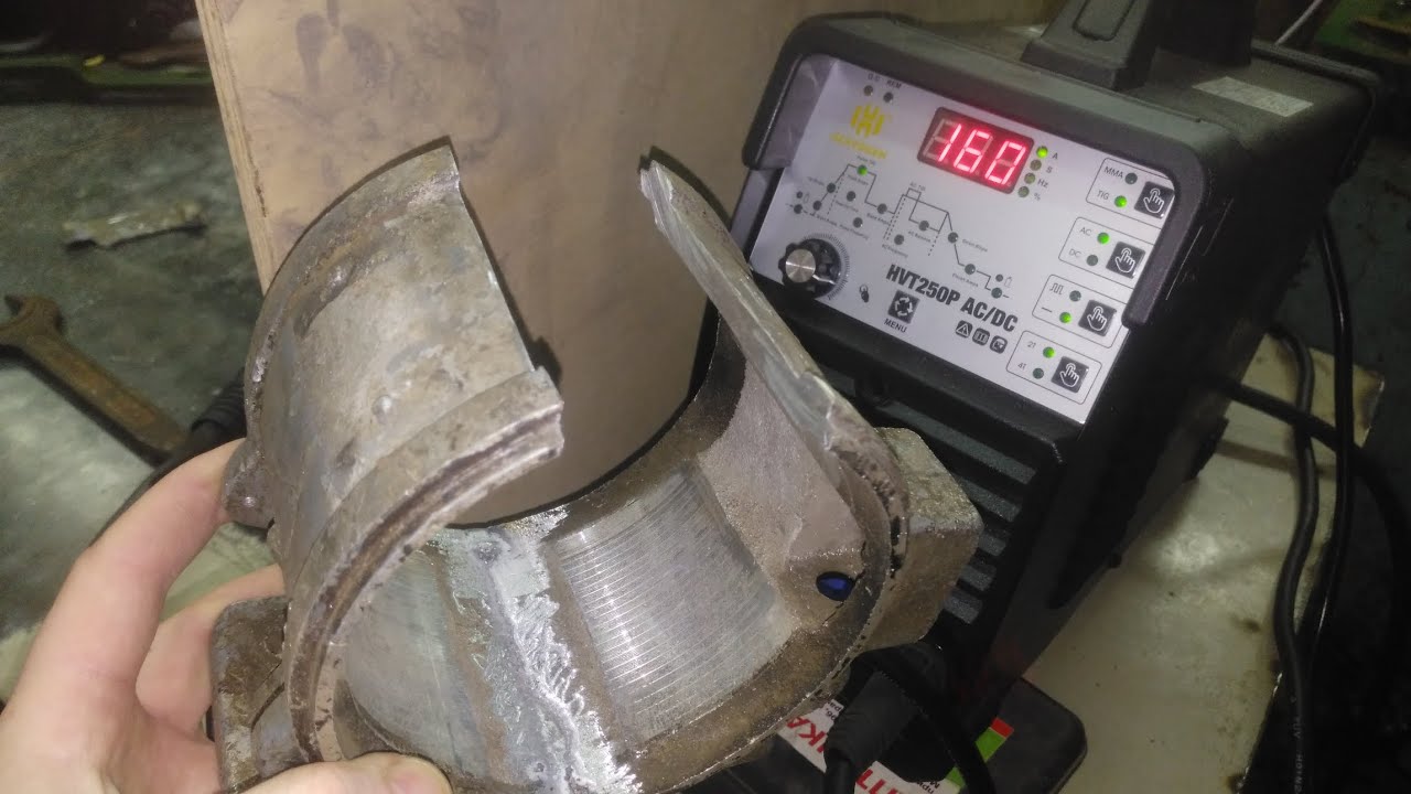 HZXVOGEN HVT250P AC DC Настройка и сварка алюминиевого корпуса мотора