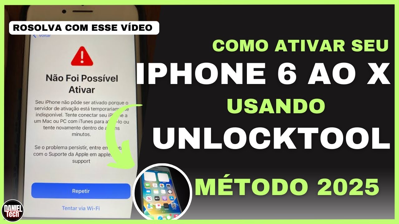 iPhone 6,6s,6splus,7,7plus,8,8plus,X com erro de não foi possível ativar / resolva usando unlocktool