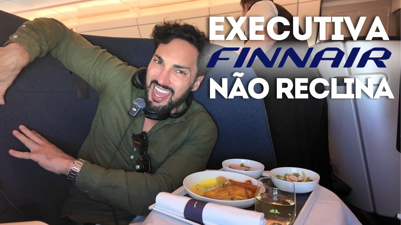 😱TESTEI a CLASSE EXECUTIVA que NÃO reclina! Como é voar 13h SEM DEITAR o banco do A350 da FinnAir?