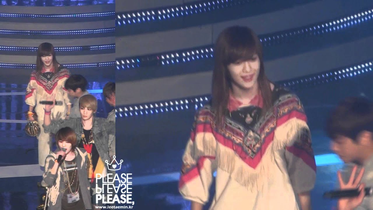 120327 쇼챔피언 앵콜 일위해서 씐나는 태민이 ㅋㅋ