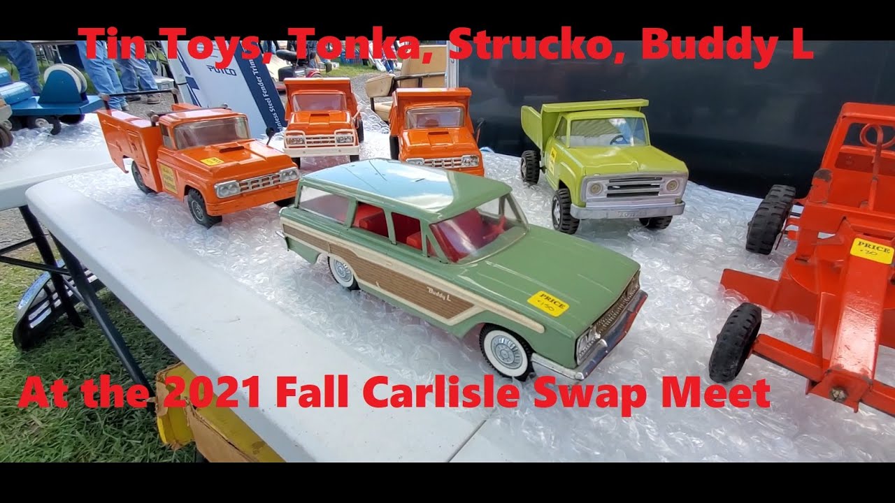 Swap Meet Safari At the 2021 Fall Carlisle Swap Meet Tonka, Structo, Buddy L Tin Toys Video 6