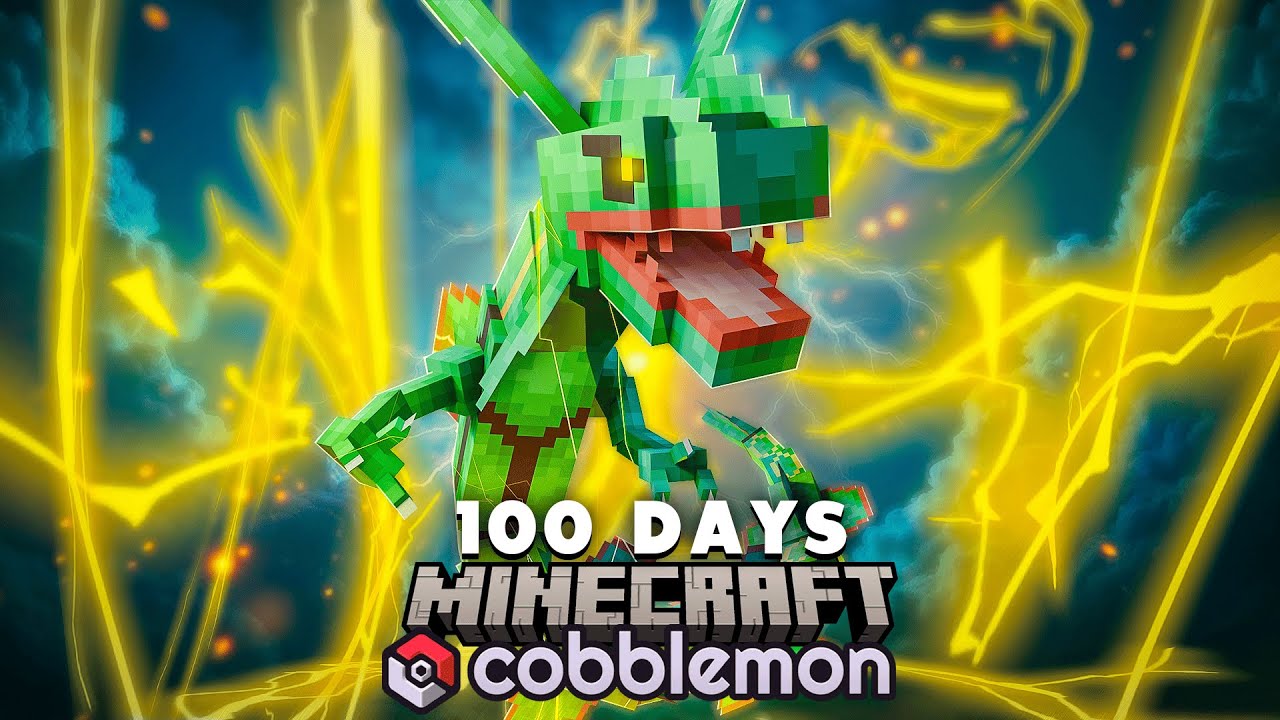 I Spent 100 DAYS as a DRAGON TRAINER in Pokémon Minecraft Vs my Rival! (Duos Cobblemon)
