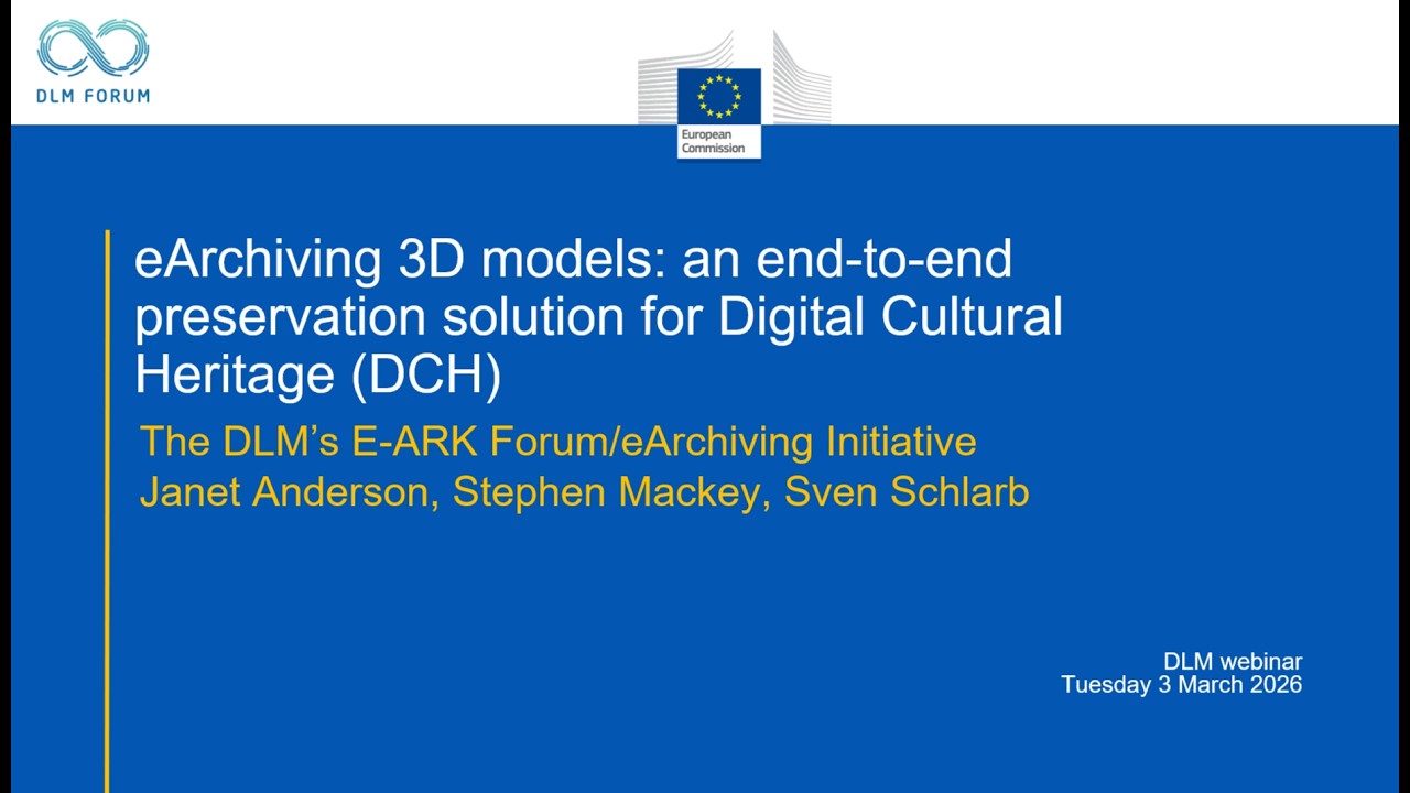 eArchiving 3D models: an end-to-end preservation solution for Digital Cultural Heritage