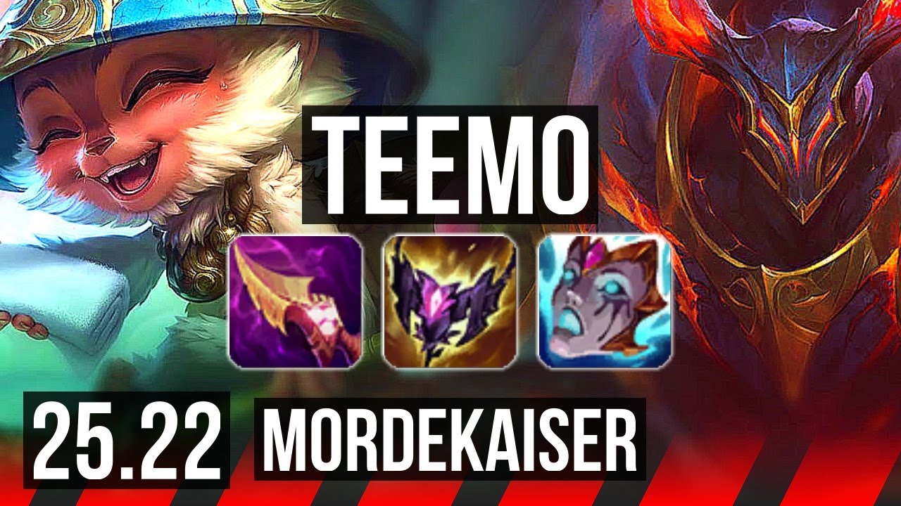 TEEMO vs MORDEKAISER (TOP) | 7 solo kills, 12/3/10 | NA Master | 25.22