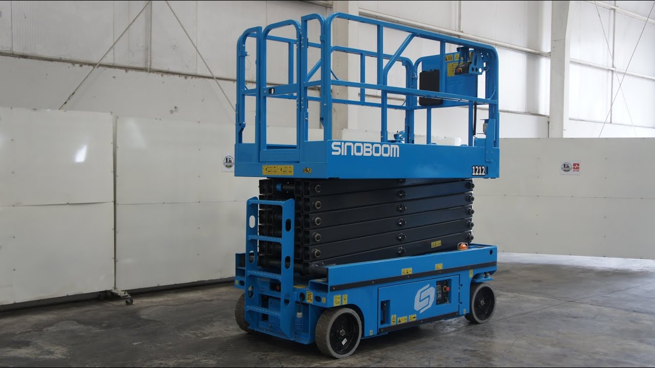 Como Operar o Manejar Plataforma Eléctrica Tijera Marca SINOBOOM Modelo GTJZ1212 de 700 Libras.