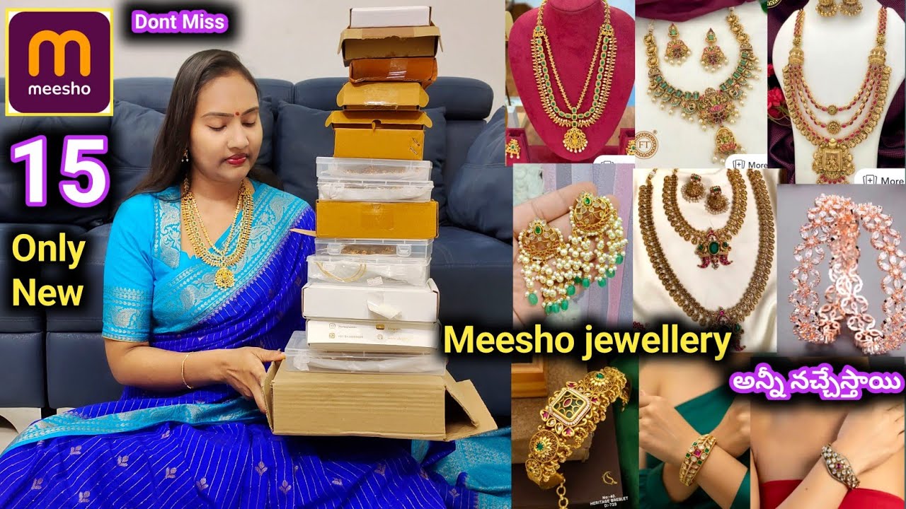 Meesho jewellery😍ఇప్పటివరకు మీరు చూడని లేటెస్ట్ jewellery 👌100% మీకు నచ్చుతాయి😊 don't mis #jewellery
