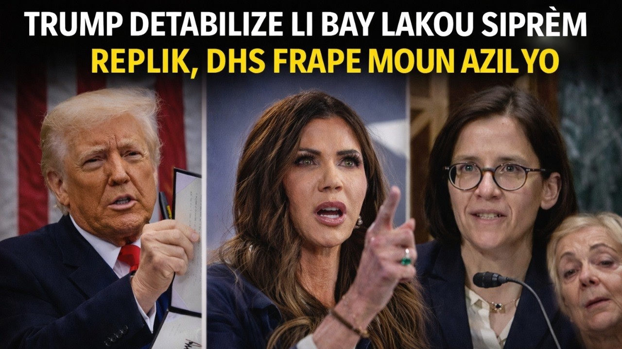 TRUMP FACHE POU'L MOURI, LAKOU SIPRÈM PA FÈ BAK — DHS FRAPE FÒ SOU DOSYE AZIL LA