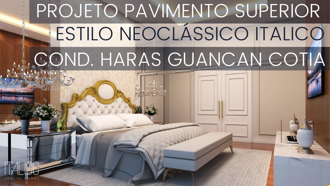 Projeto de Mansão triplex de 2500m² Estilo Neoclássico Italico em Condomínio Haras Guancan em Cotia