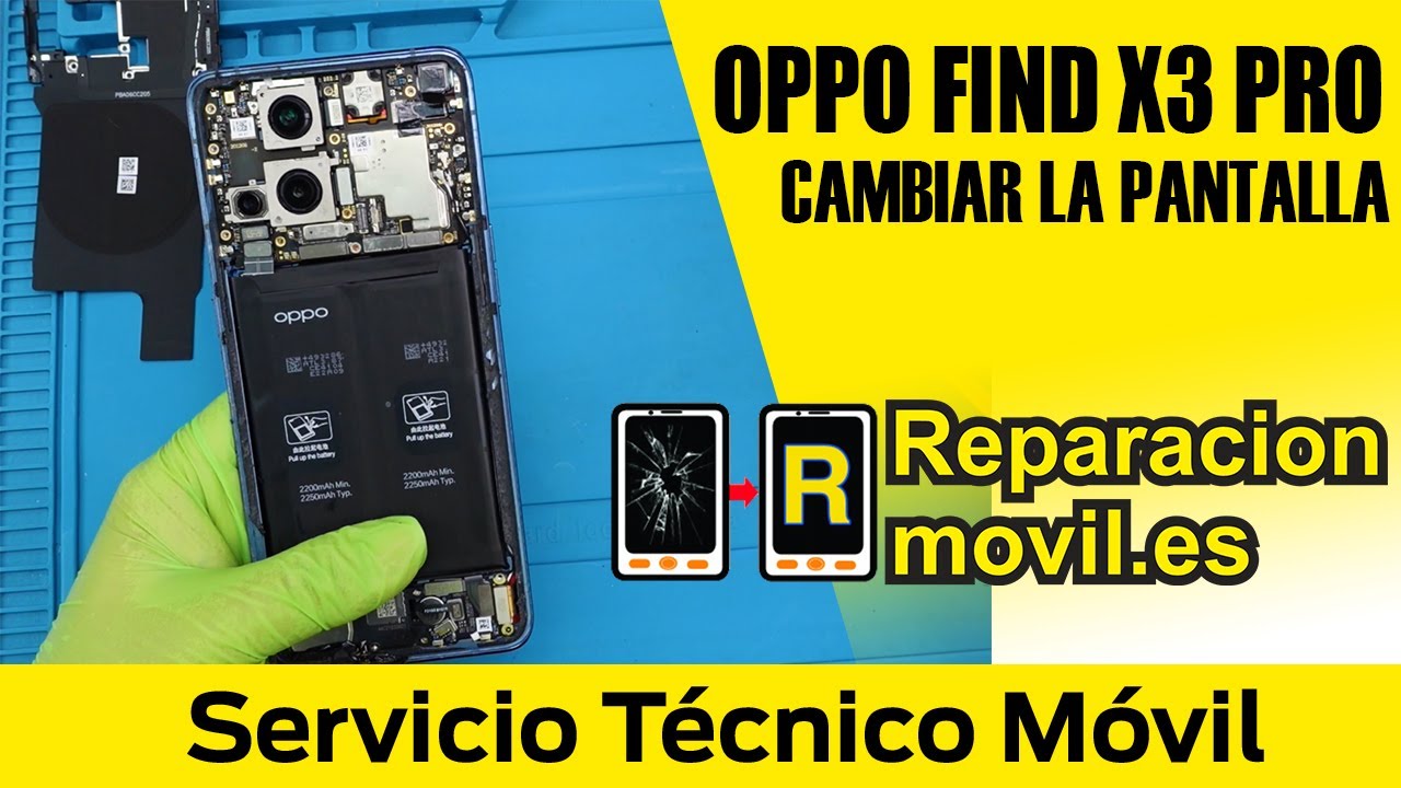 Cambiar pantalla Oppo Find X3 Pro. Reparar Oppo Find X3 Pro. Tutorial paso a paso.