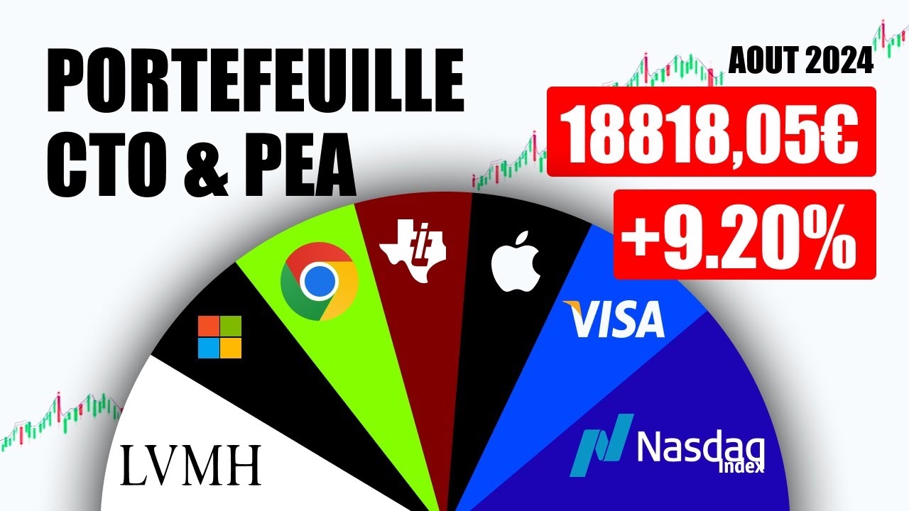 Mon portefeuille : Nouvelle position QUALITY VALUE ! PEA / CTO / Actions, aout 2024