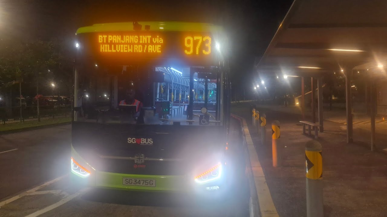 (Last Bus)SMRT Bus Service 973 Zhongtong LCK6126EVG N12 SG3475G