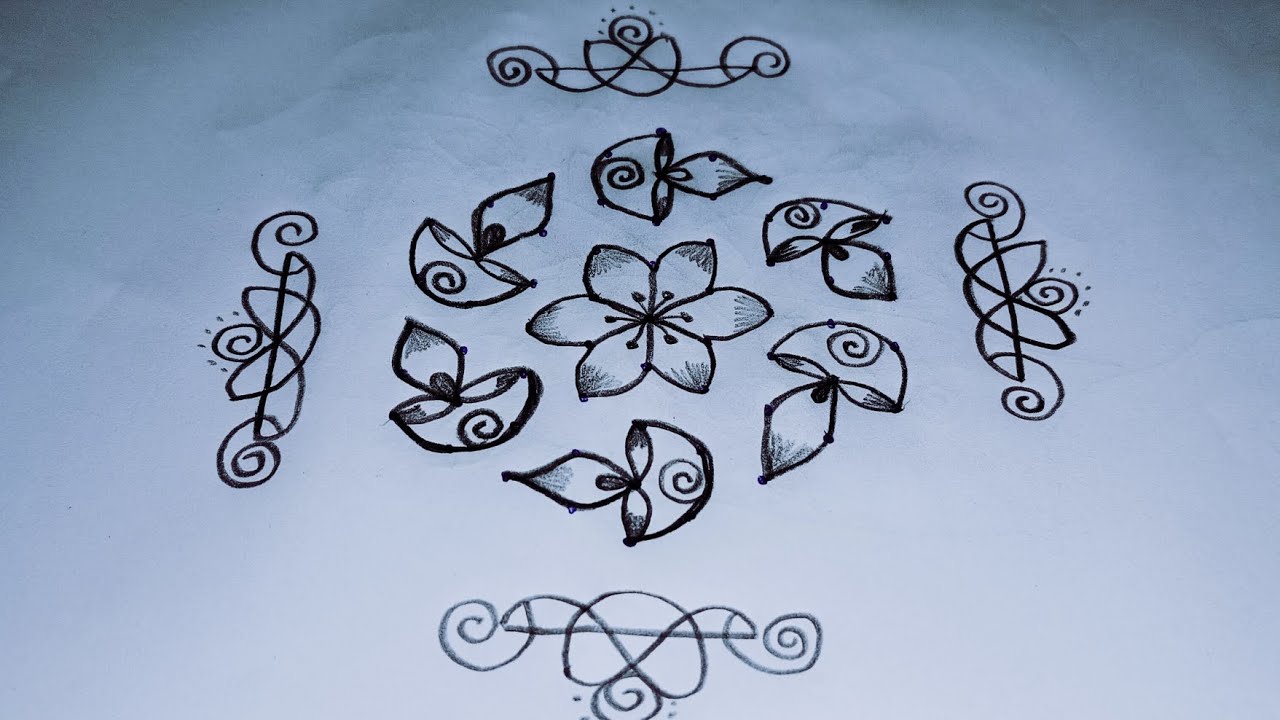 Simple 🌺 easy design ll traditional 🌺 designs ll festival 🌺 designs ll Rangoli 🌺 designs ll muggulu 