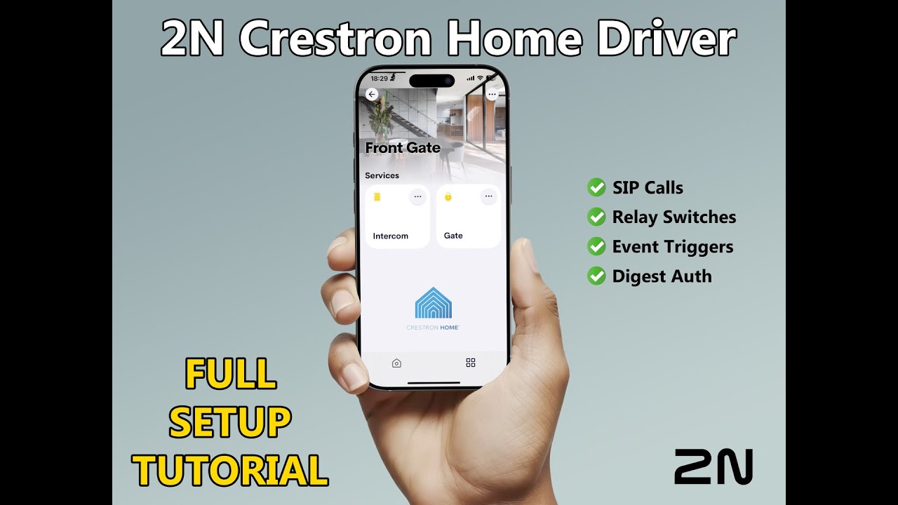 Connect 2N Intercom to Crestron Home in Minutes – Full Integration Demo