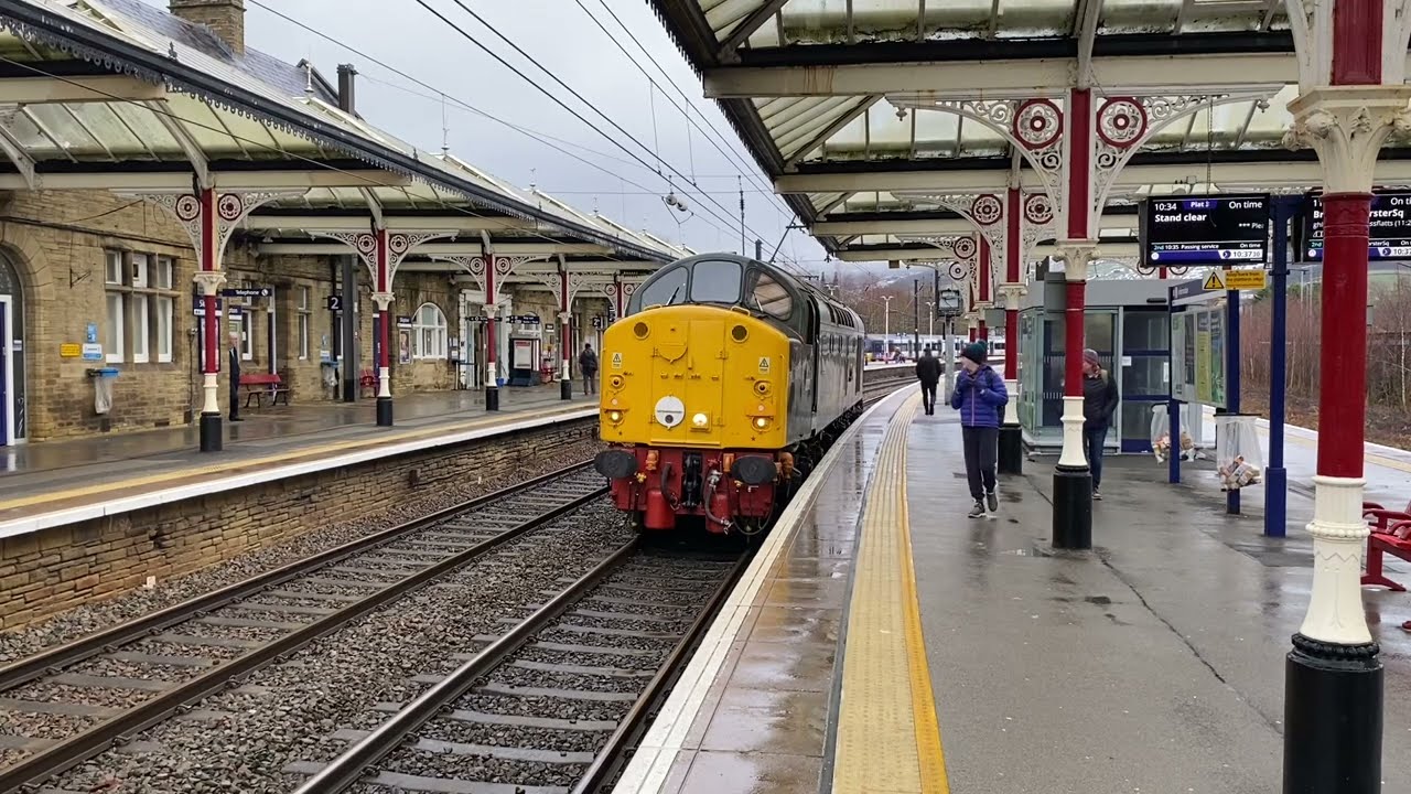 Heritage Diesel Class 40 D213 40013 Andania Skipton Station 14/01/2025