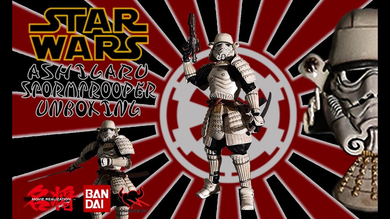 UNBOXING: STAR WARS ASHIGARU STORMTROOPER DE MOVIE REALIZATION,BANDIA Y TAMASHII NATIONS.