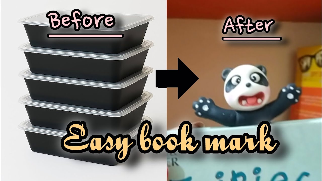 DIY Cute book mark from waste Container | Easy craft | Suits for Cute craft lovers 🥰